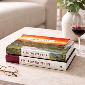 Wine Country USA & Europe Coffee Table Book Set – Travel Wine Decor